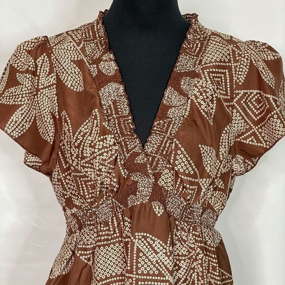 BCBGMAXAZRIA Silk Y2K Sheer Blouse - Women’s L - Picture 3 of 7